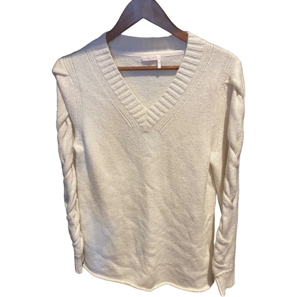 NWT See by Chloe White V-Neck Sweater - Picture 6 of 9